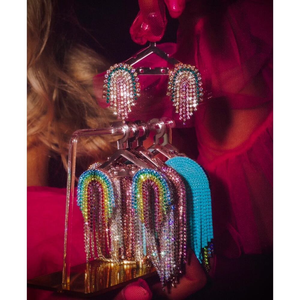 Feed Me Gems Pink Mirrored Earring Hanger
